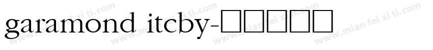 garamond itcby字体转换